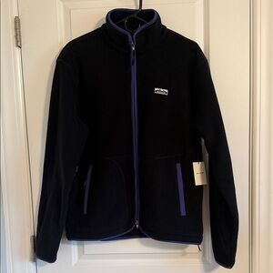 Aimé Leon Dore Black Fleece Jacket with Purple Trim - NWT